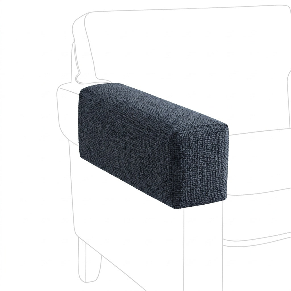 Oxford Blue performance weave custom armrest cover