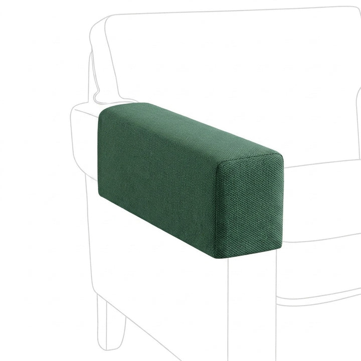 Forest green cotton canvas custom armrest cover
