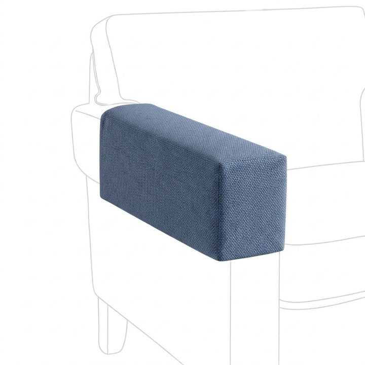 Navy blue cotton canvas custom armrest cover