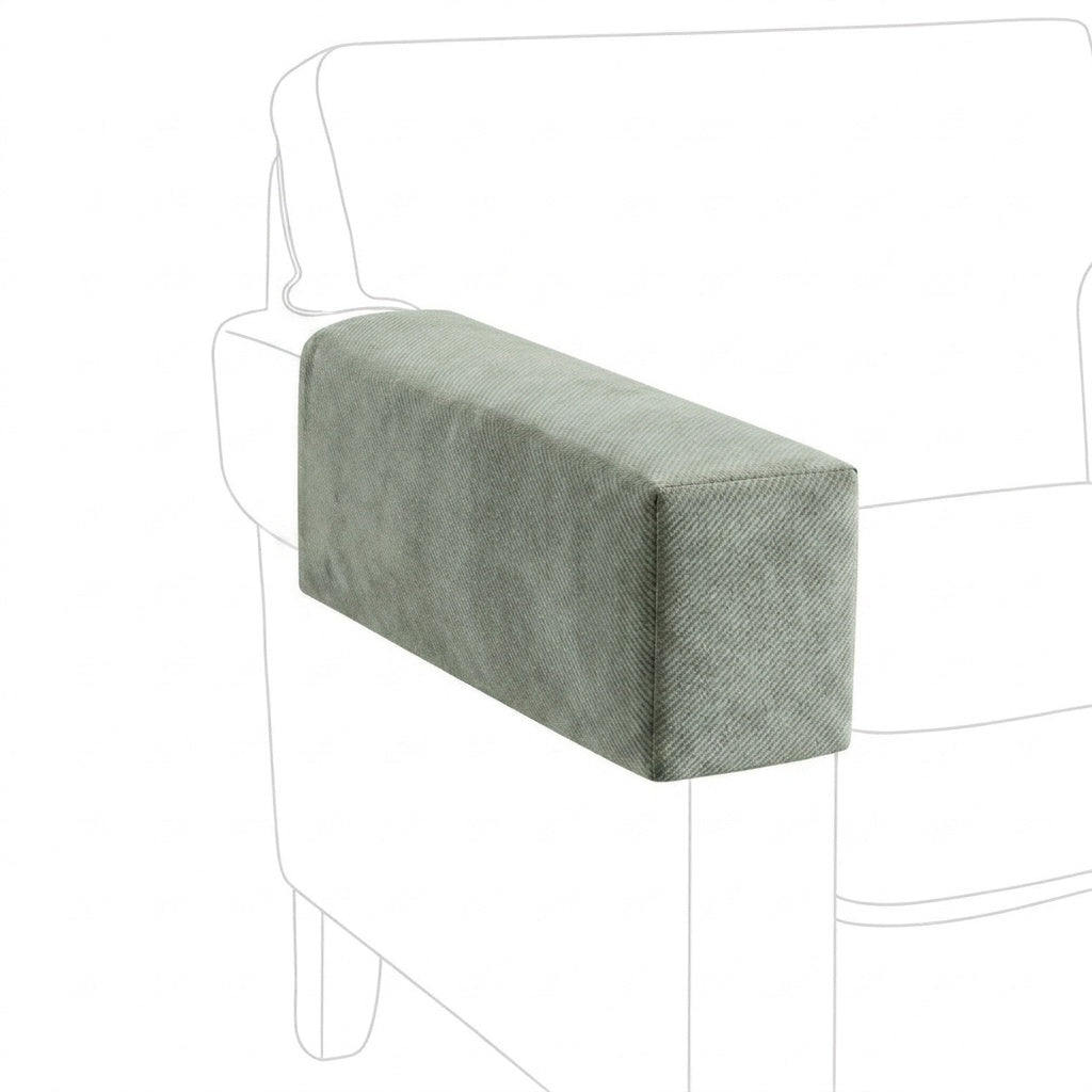 Soft Sage performance weave custom armrest cover