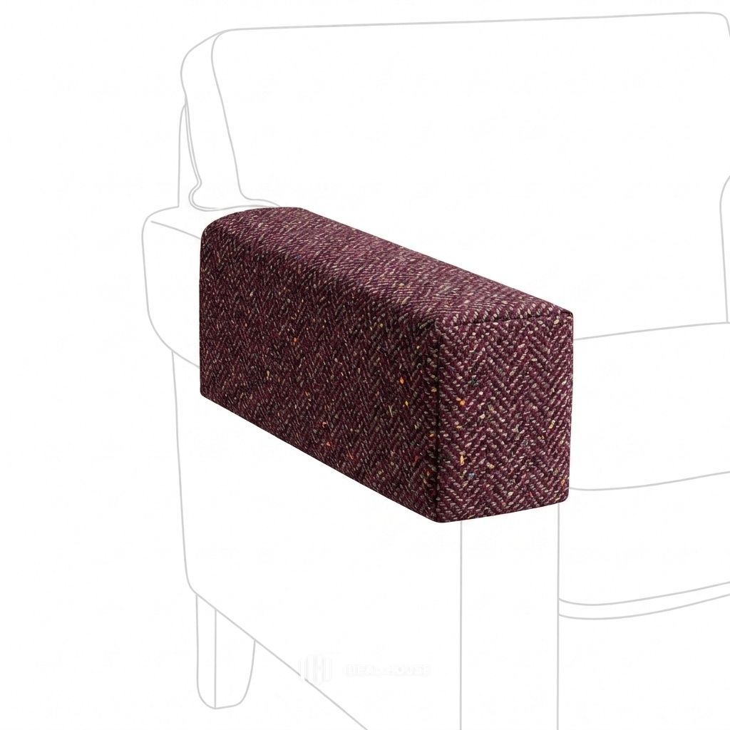 Ruby Cheer Premium Weave custom armrest cover in ruby red