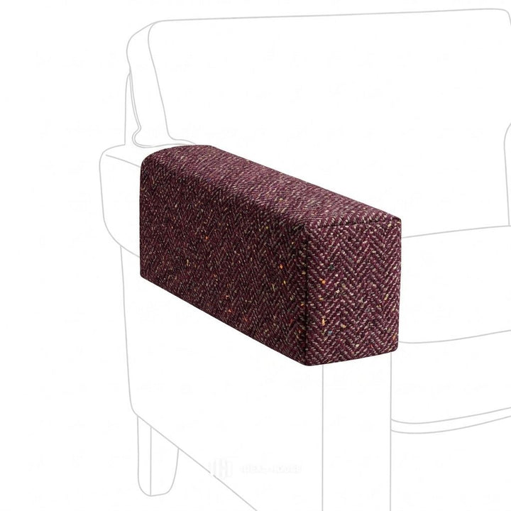 Ruby Cheer Premium Weave custom armrest cover in ruby red