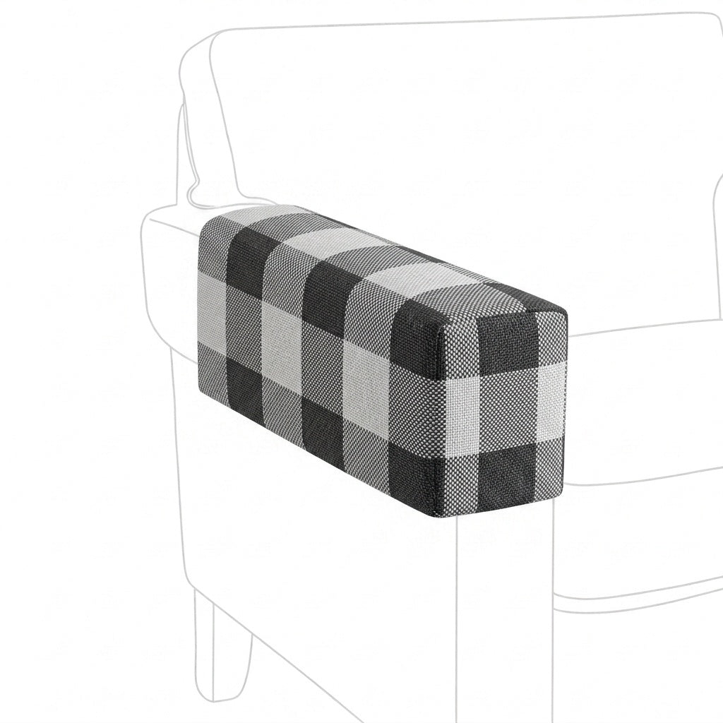Black &amp; White Buffalo Check Custom Armrest Cover
