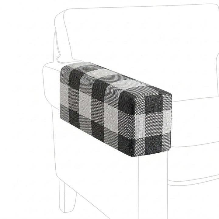 Black &amp; White Buffalo Check Custom Armrest Cover