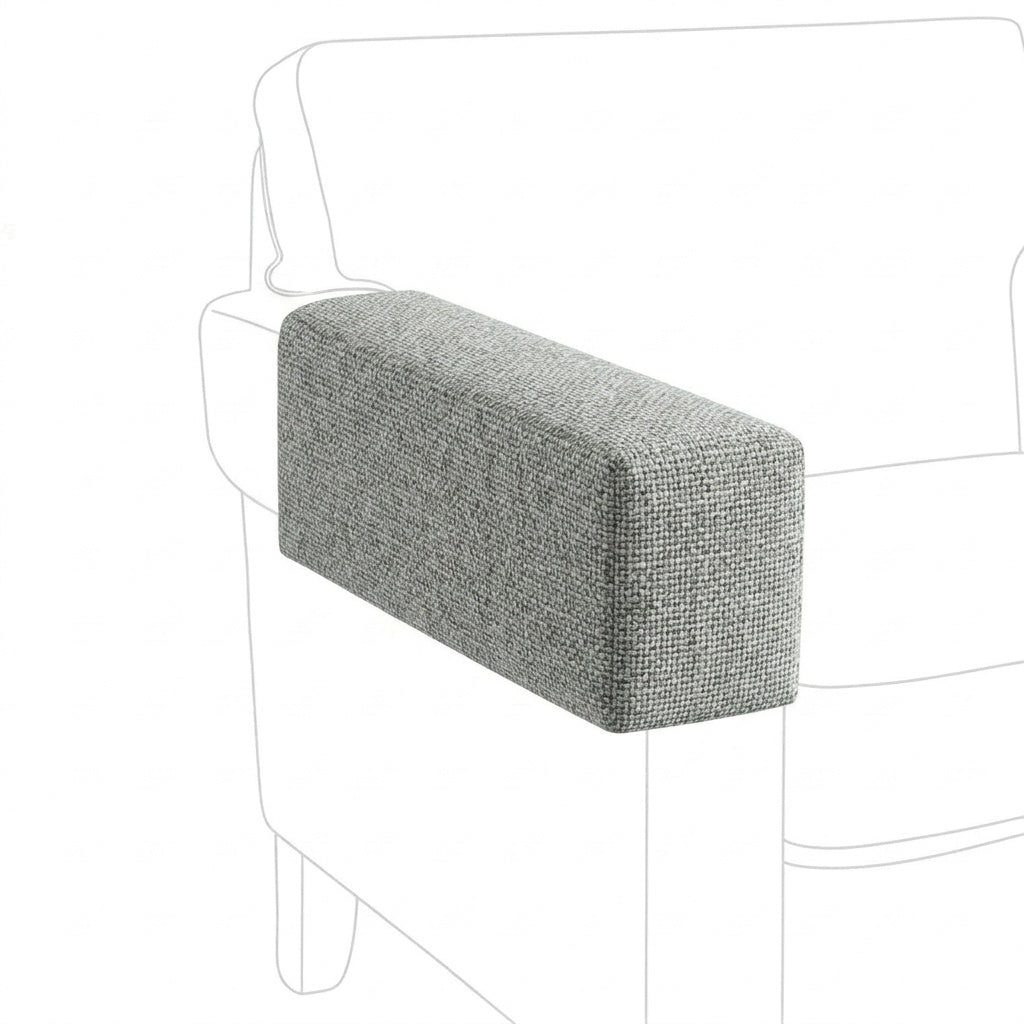 Dove Gray performance weave custom armrest cover