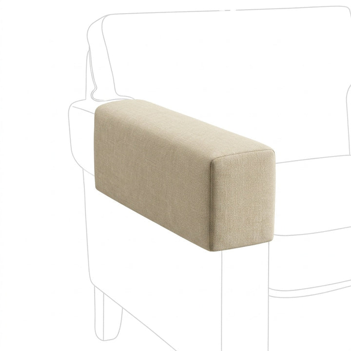 SunReal® Linen-look Sand Beige Custom Armrest Cover