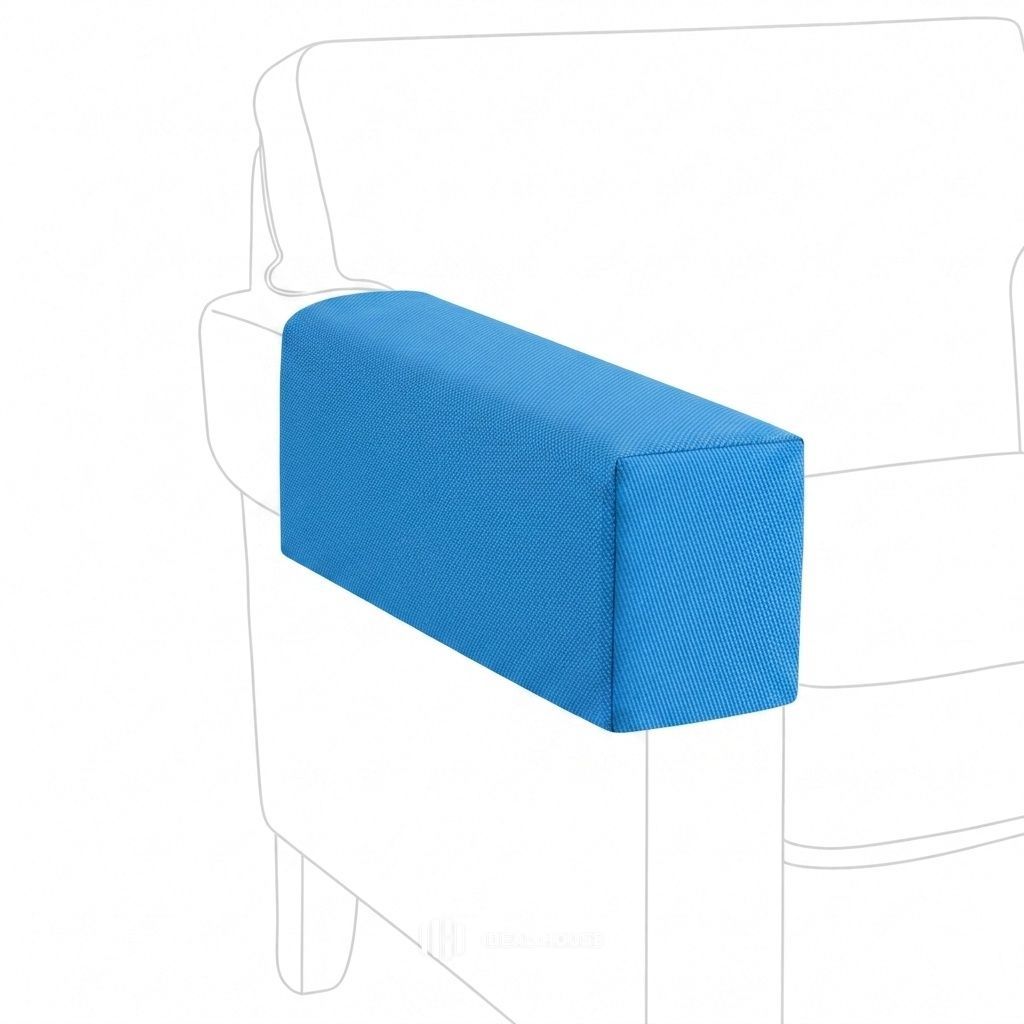 Pacific Blue Outdoor Performance custom armrest cover in Pacific blue