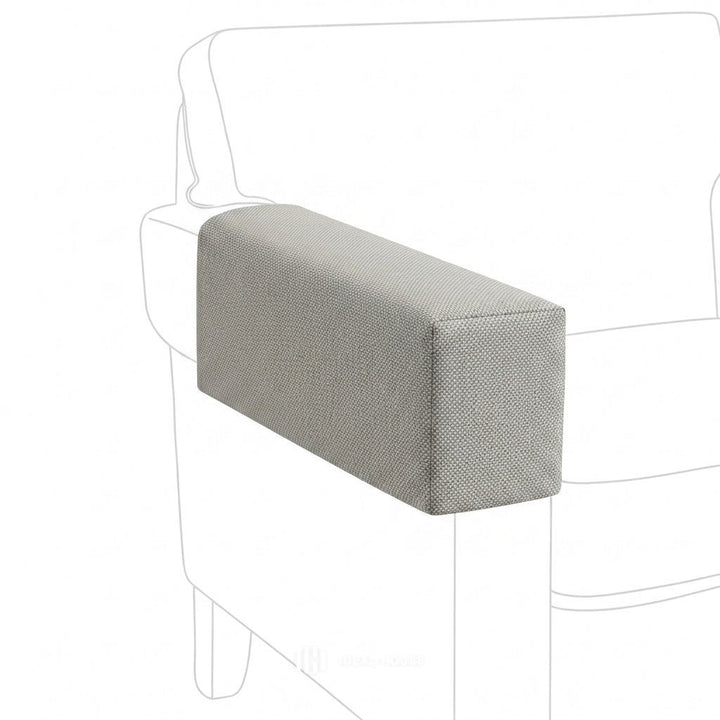 Cool Gray Outdoor Performance custom armrest cover in cool gray