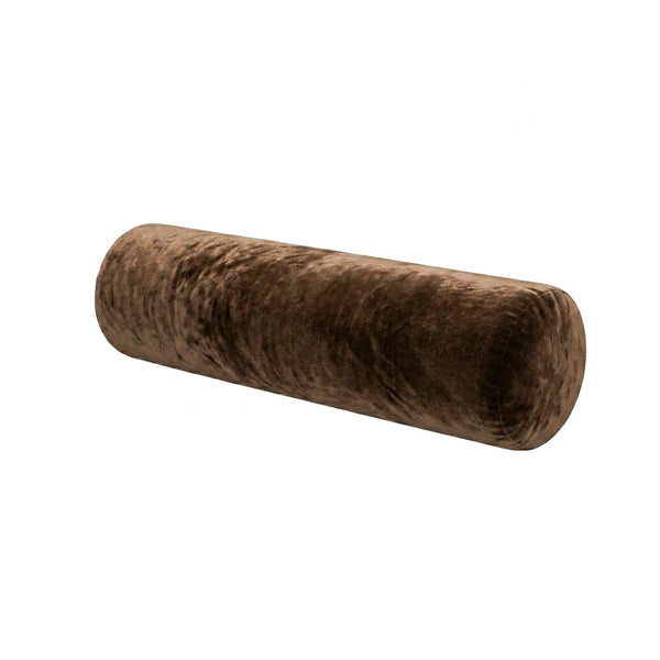 Velvet Cocoa Chenille Bolster Pillow
