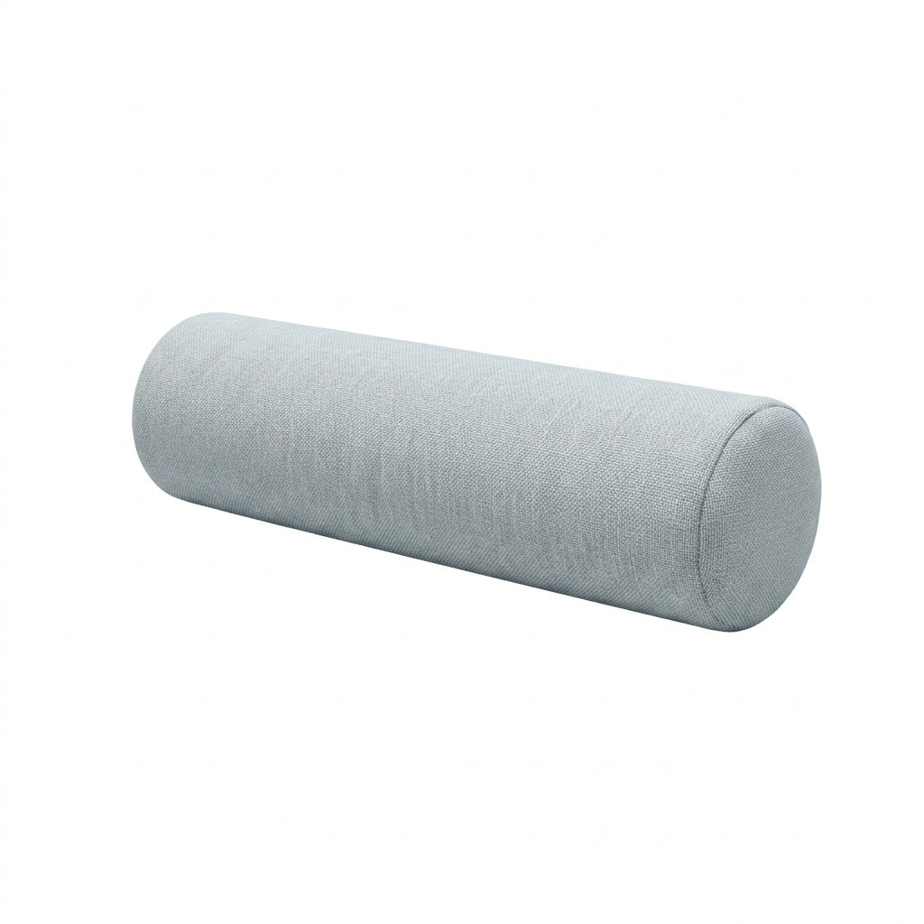 Glacier Gray linen weave bolster pillow