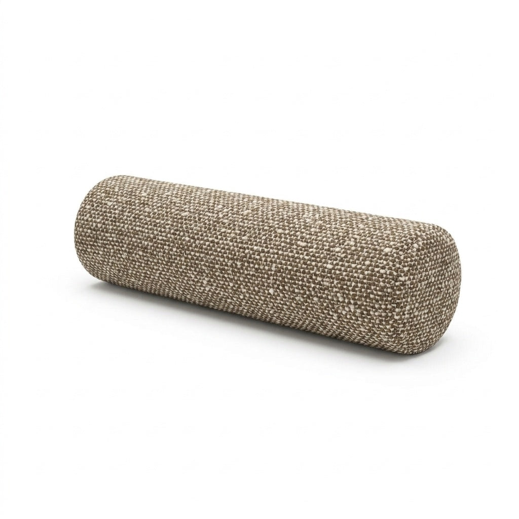 Chestnut Brown Tweed heavyweight weave bolster pillow
