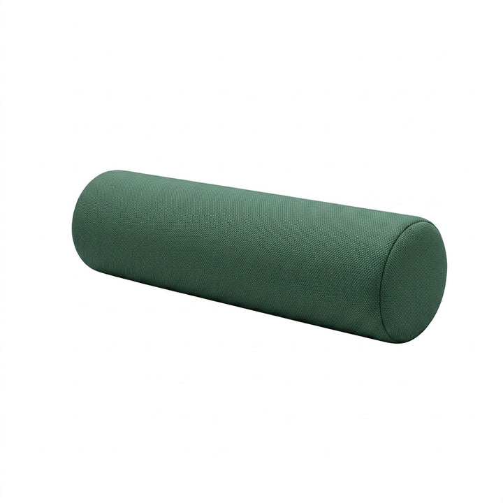 Forest green cotton canvas bolster pillow