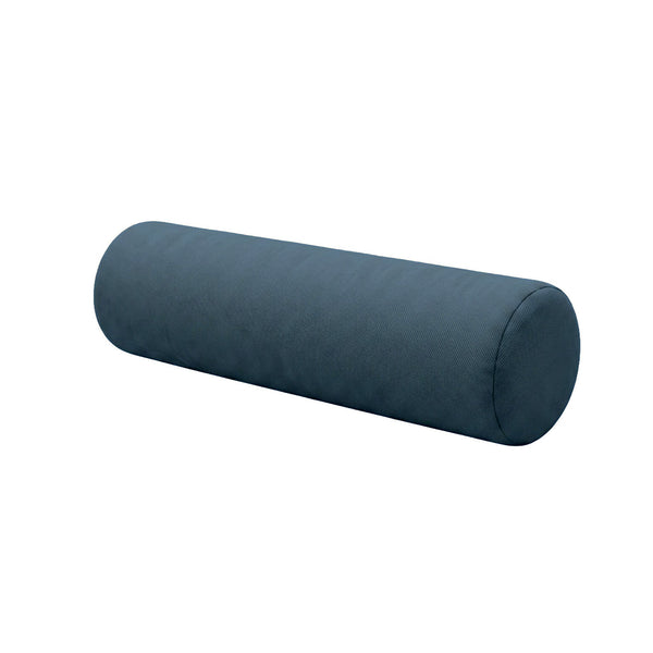 Navy Blue Canvas Bolster Pillow