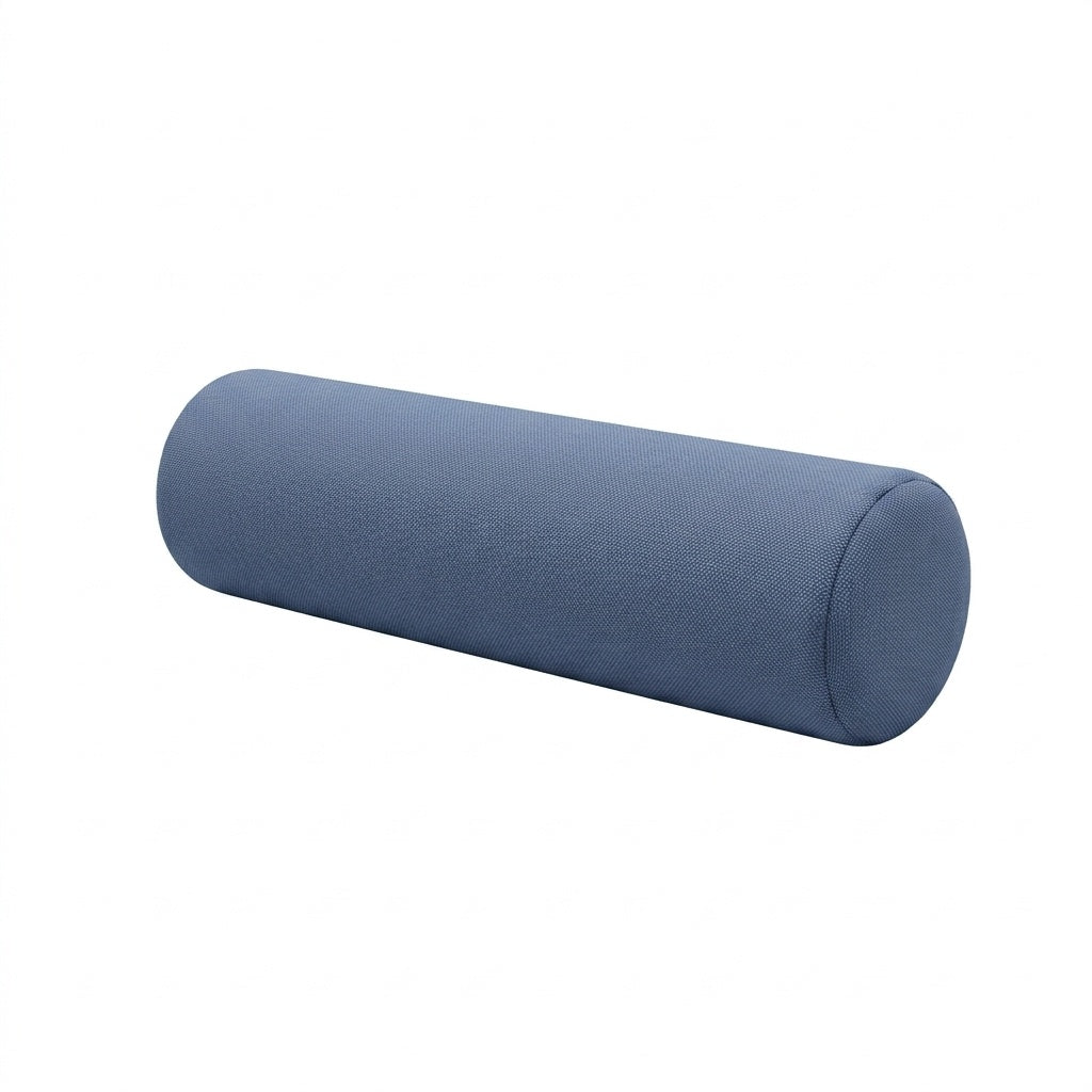 Navy blue cotton canvas bolster pillow