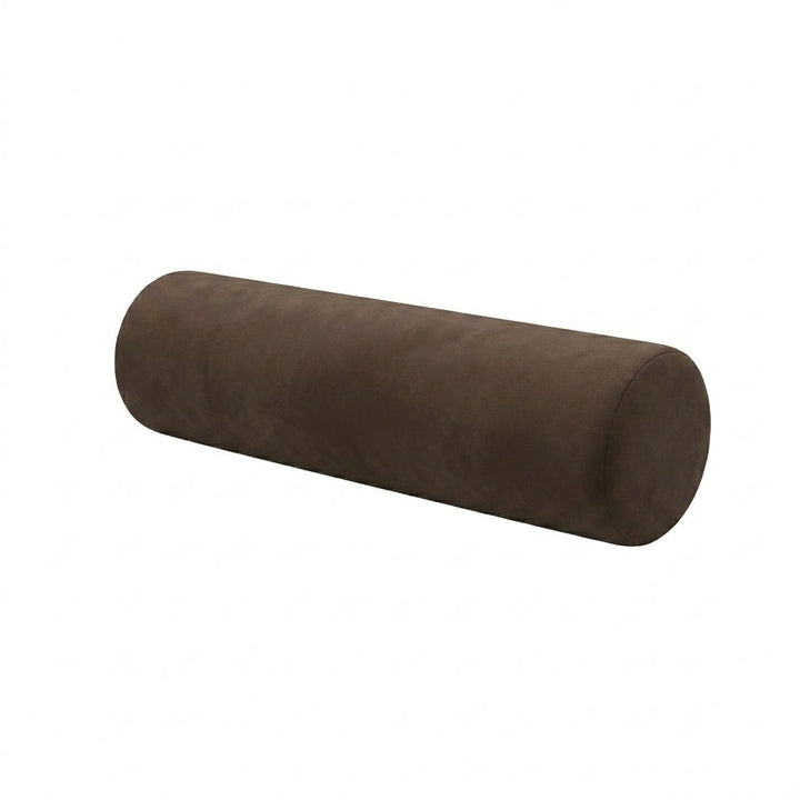 Vegan Espresso Leather Bolster Pillow
