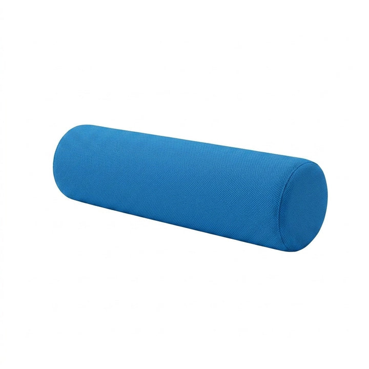 Pacific Blue Outdoor Performance bolster pillow in Pacific blue