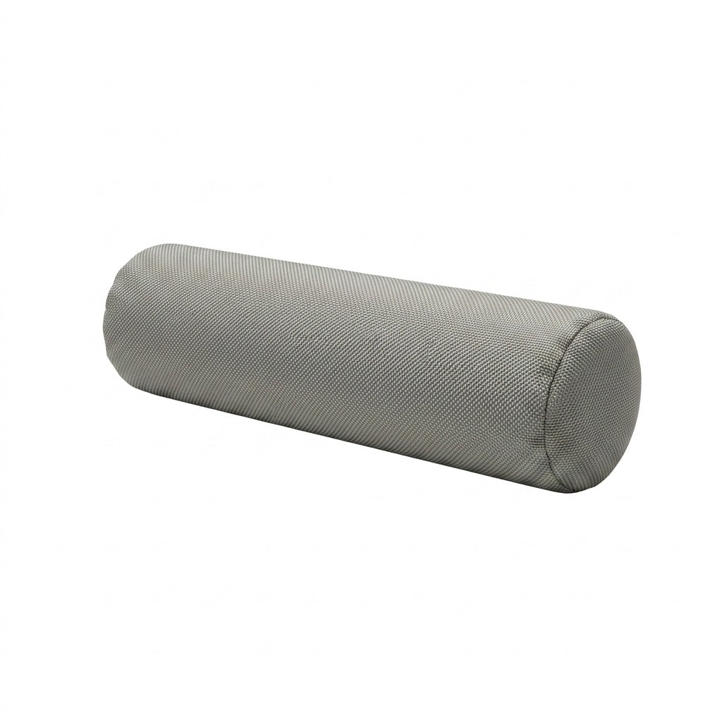 Cool Gray Outdoor Performance bolster pillow in cool gray