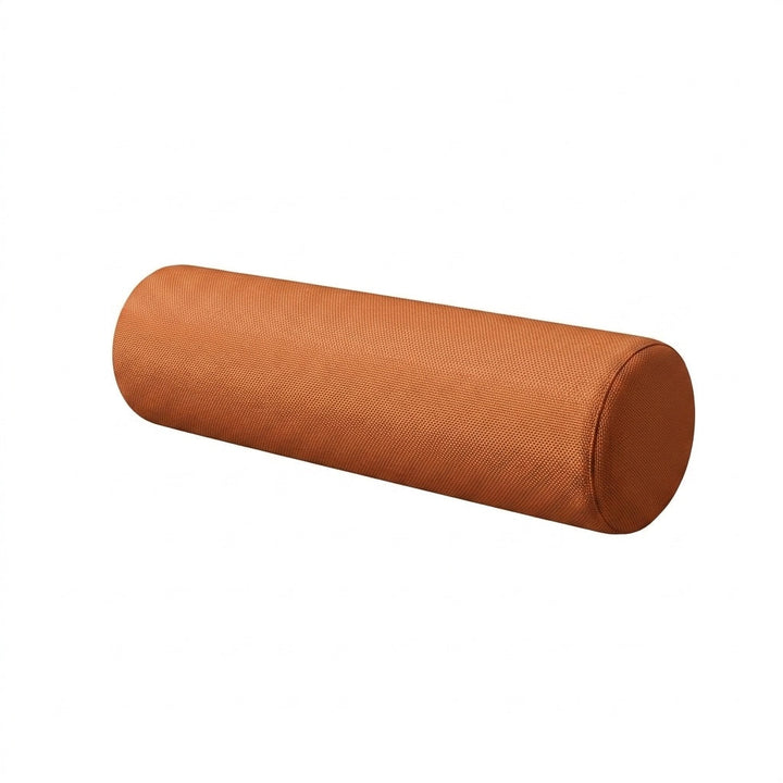Terracotta Sun Outdoor Performance bolster pillow in terracotta