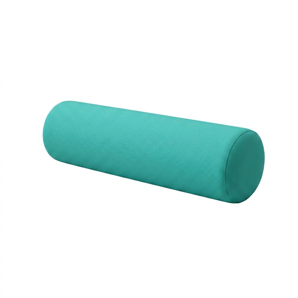 Turquoise Outdoor Performance bolster pillow in bright turquoise