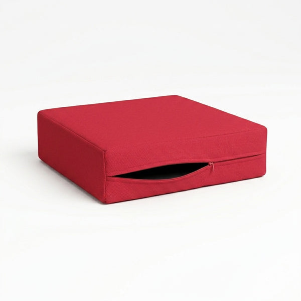 Deep Red Performance Twill Custom Cushion Cover