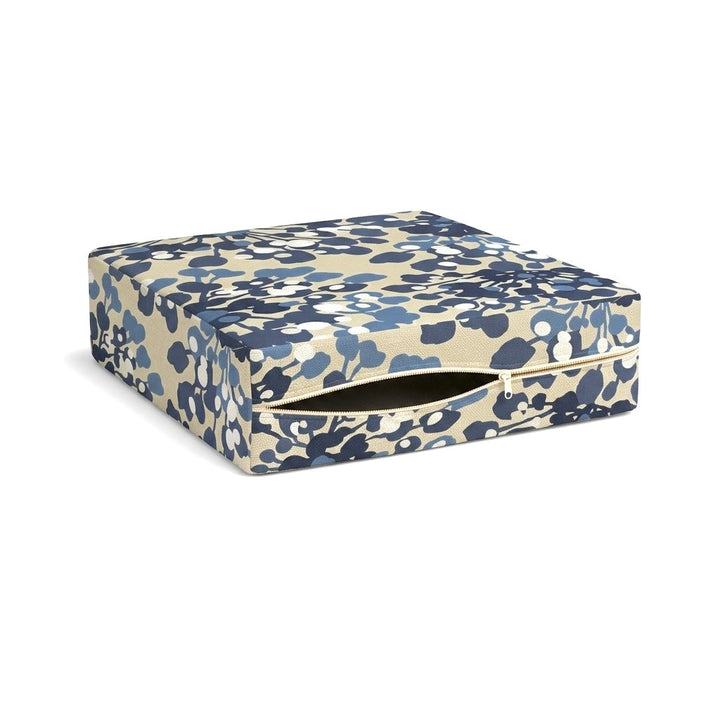 Blue Botanical Print Custom Cushion Cover