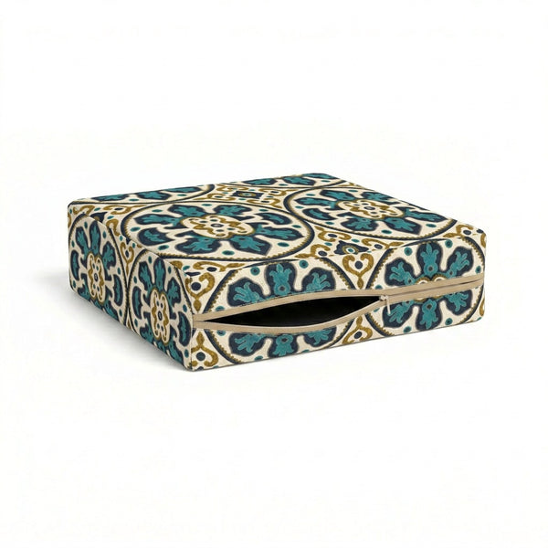 Moroccan Blue Medallion Custom Cushion Cover