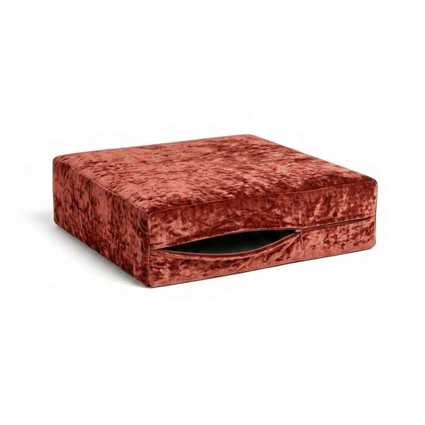 Rust Ember Chenille Custom Cushion Cover