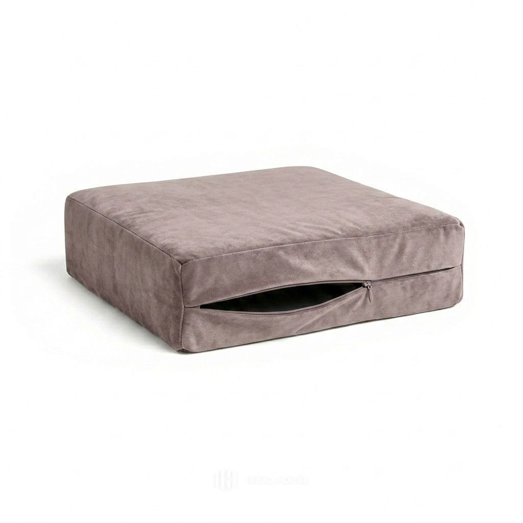 Velvet Blush Beige custom cushion cover in blush beige velvet