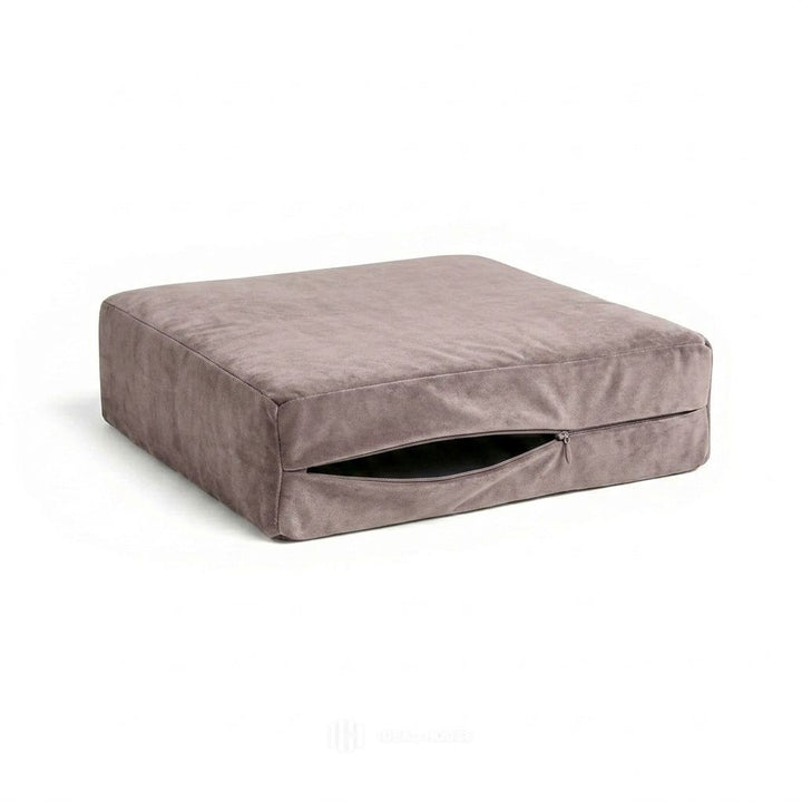 Velvet Blush Beige custom cushion cover in blush beige velvet