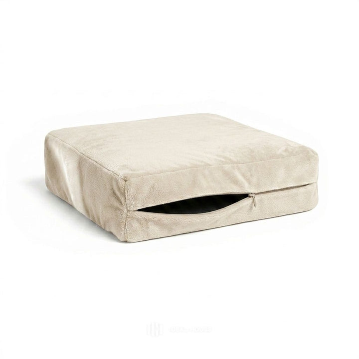 Velvet Cream custom cushion cover in cream velvet