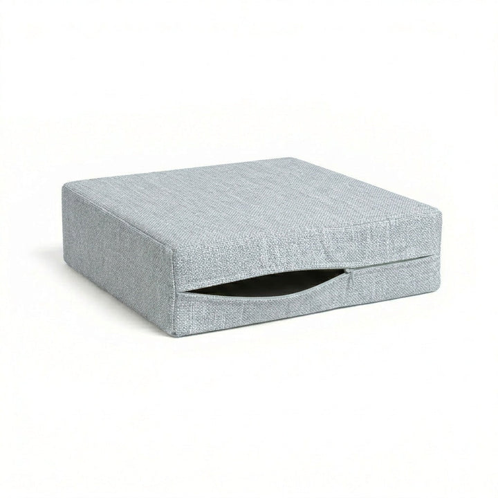 Glacier Gray linen weave custom cushion cover