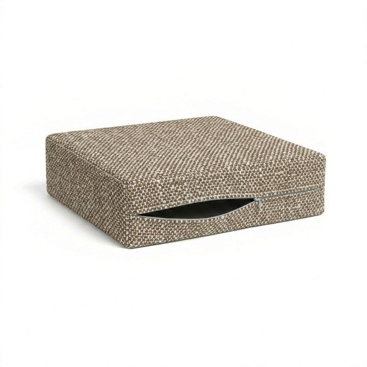 Chestnut Brown Tweed heavyweight weave custom cushion cover