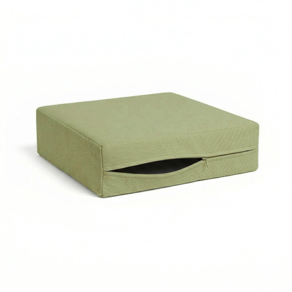 Basil Green Twill Custom Cushion Cover