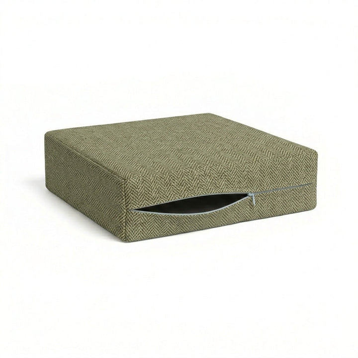Sage Herringbone premium weave custom cushion cover