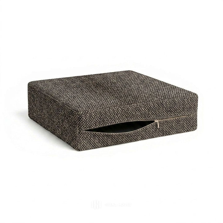 Midnight Charcoal Premium Weave custom cushion cover in midnight charcoal
