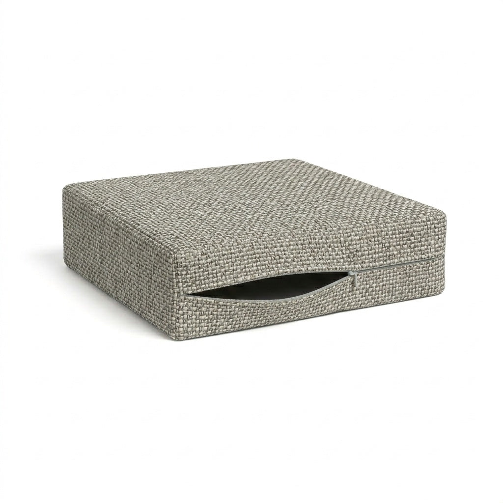 Dove Gray performance weave custom cushion cover