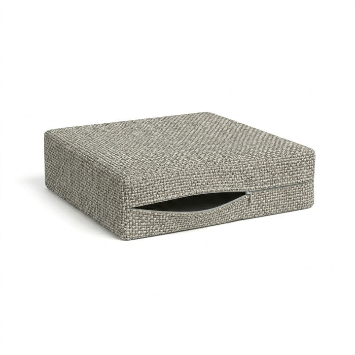 Dove Gray performance weave custom cushion cover