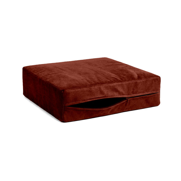 Merlot Red Stretch Suede Custom Cushion Cover