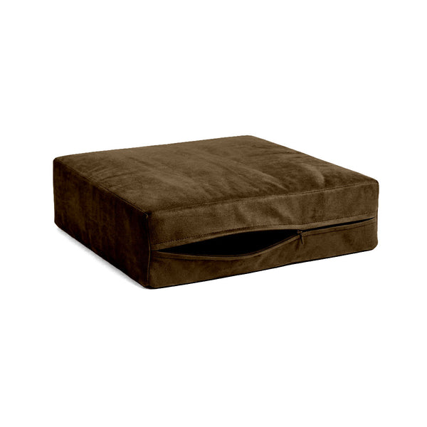 Mocha Stretch Suede Custom Cushion Cover