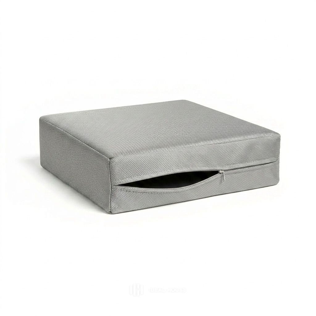 Cool Gray Outdoor Performance custom cushion cover in cool gray