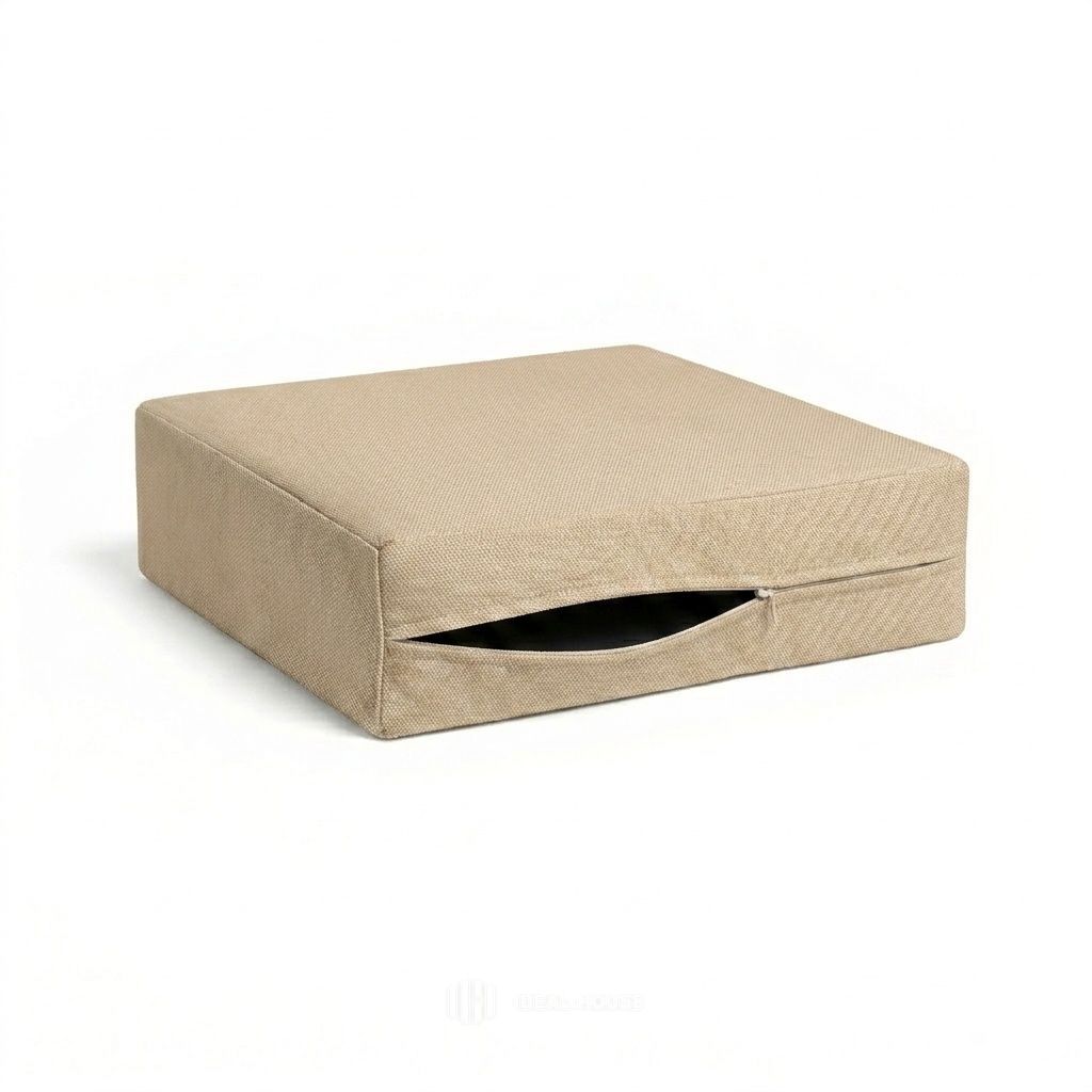 Khaki Outdoor Performance custom cushion cover in khaki