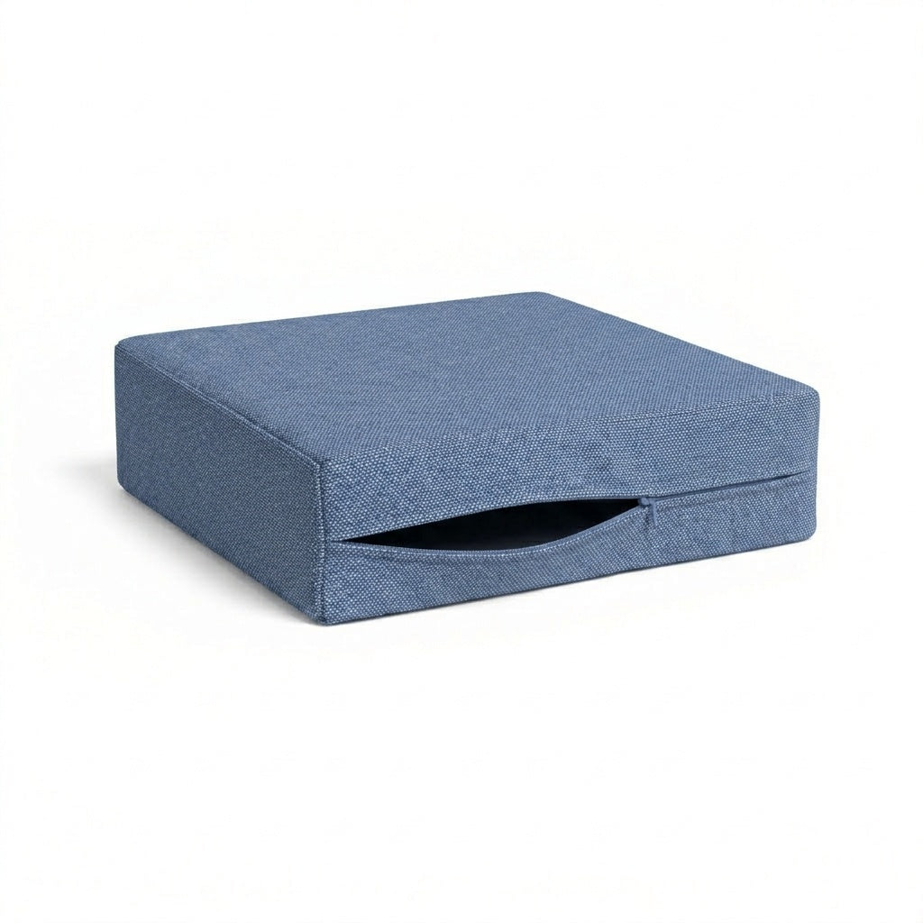 Sunbrella® Wave Blue indoor/outdoor custom cushion cover