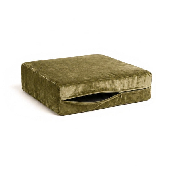 Fresh Olive Chenille Cushion Cover