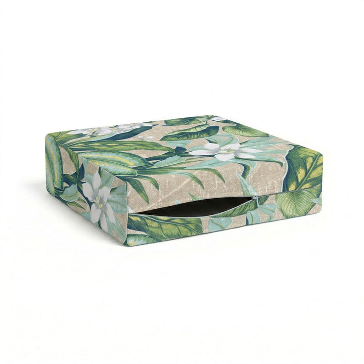 Wild Orchid botanical outdoor performance weave custom cushion cover