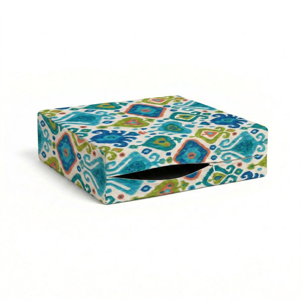 Turquoise Ikat Custom Cushion Cover