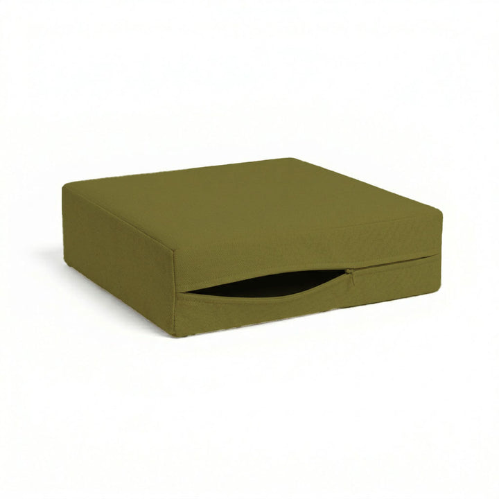 Olive Green Poplin Custom Cushion Cover