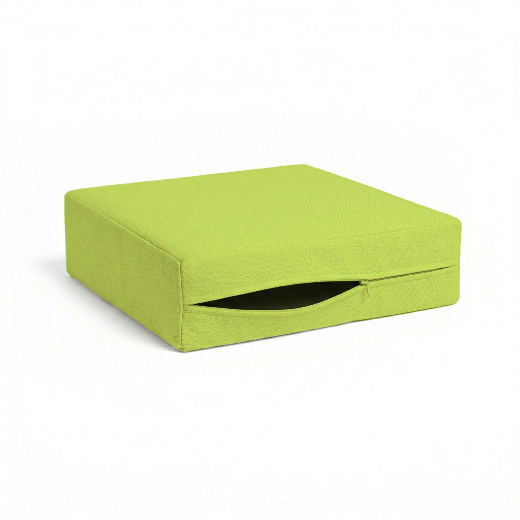 Lime Green Poplin Custom Cushion Cover