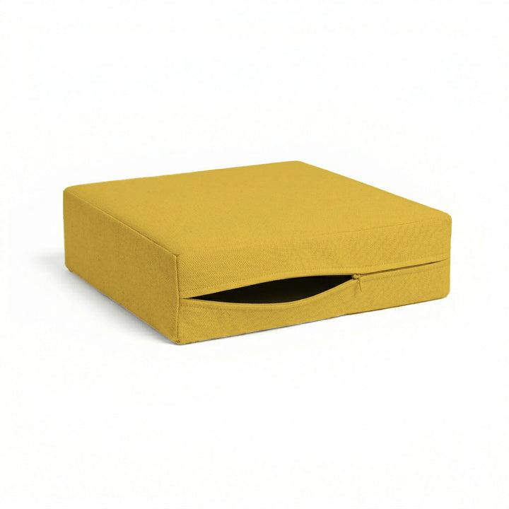 Golden Yellow Poplin Custom Cushion Cover