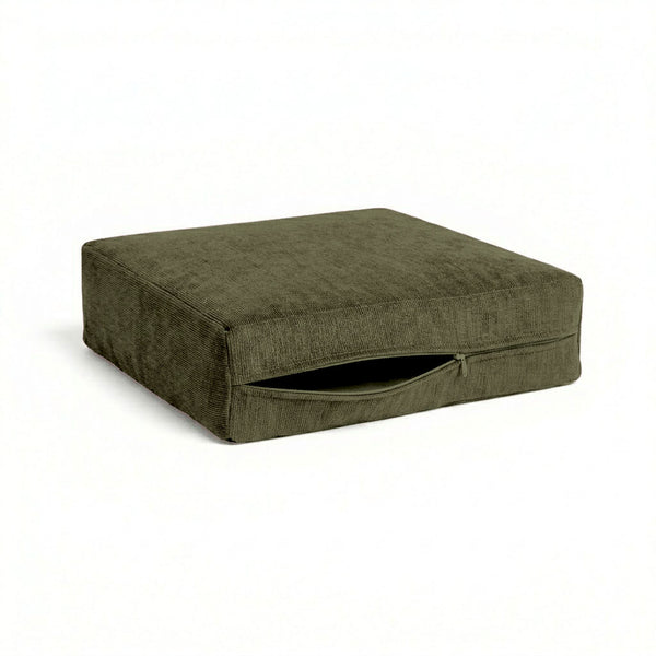 Earth Green Velour Custom Cushion Cover