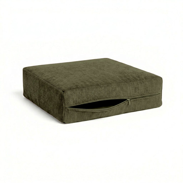 Earth Green Velour Custom Cushion Cover